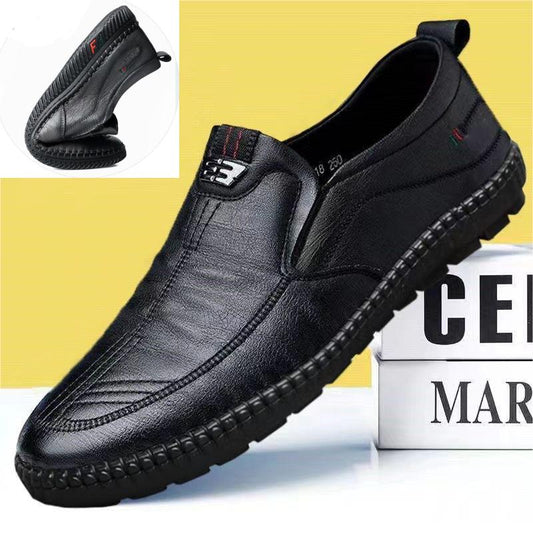 【39-44】Nuevos zapatos casuales de cuero con suela blanda para hombre 3901160