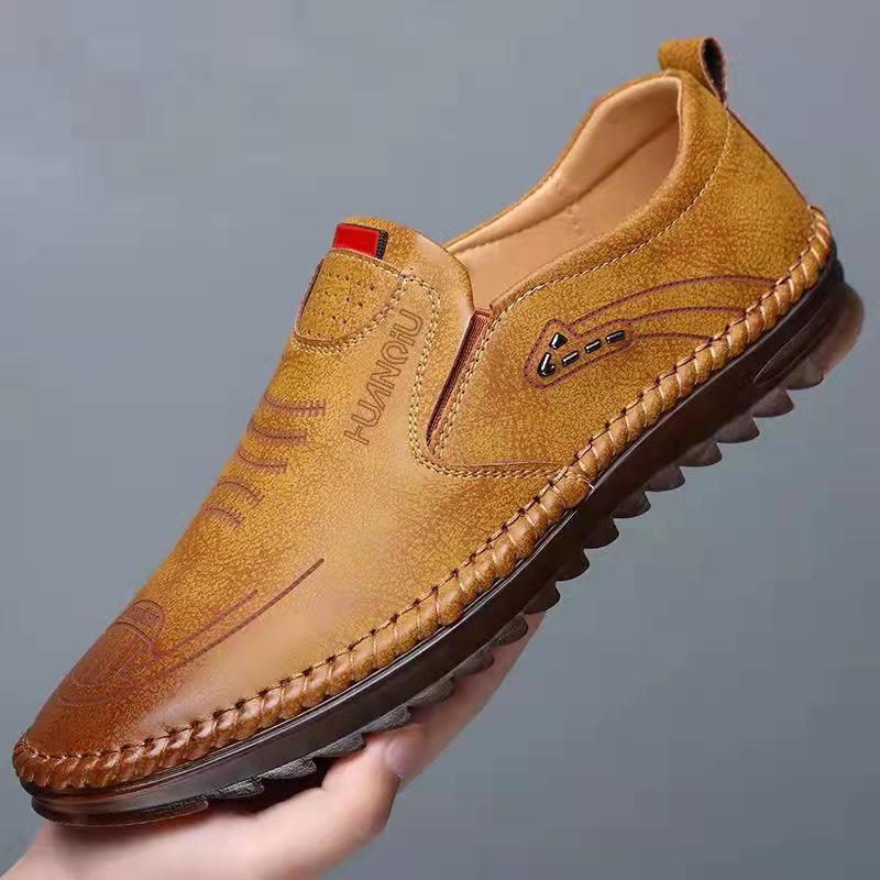 🔥【39-44】2025 zapatos de piel hechos a mano, transpirables y cómodos