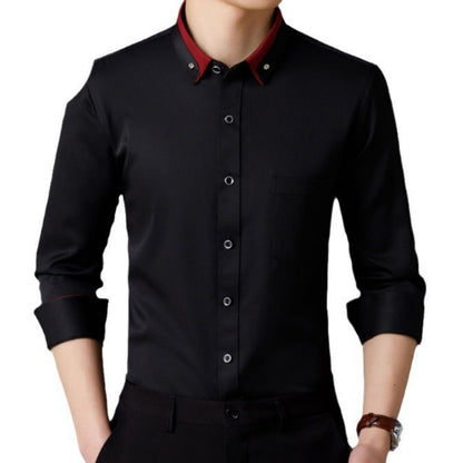 【S-4XL】Nueva camisa de negocios transpirable de moda casual para hombres  3901124