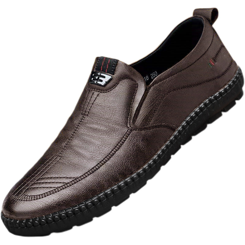 【39-44】Nuevos zapatos casuales de cuero con suela blanda para hombre 3901160